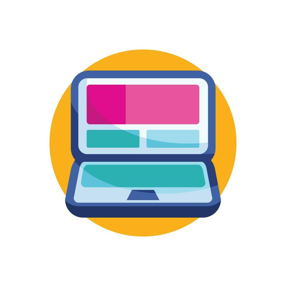 Illustration vector graphic of the Laptop