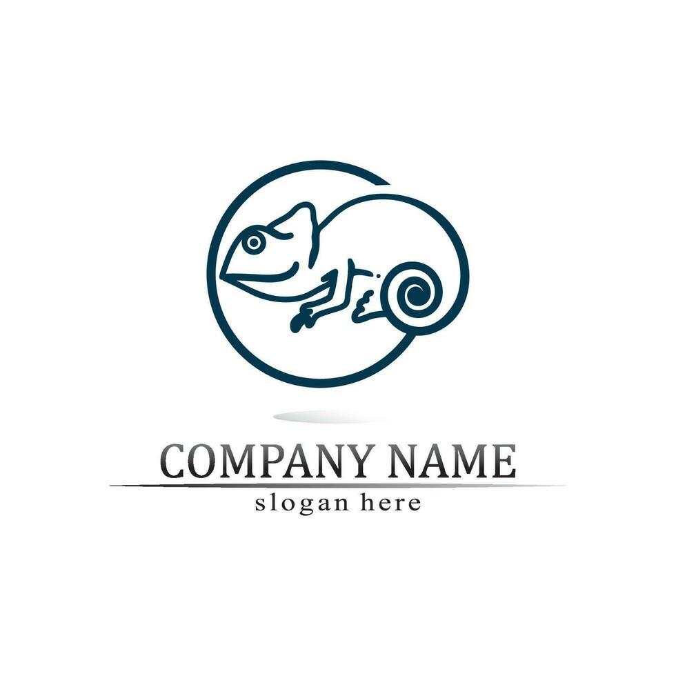 animal vector lizard salamander gecko crocodile and reptiles design logo