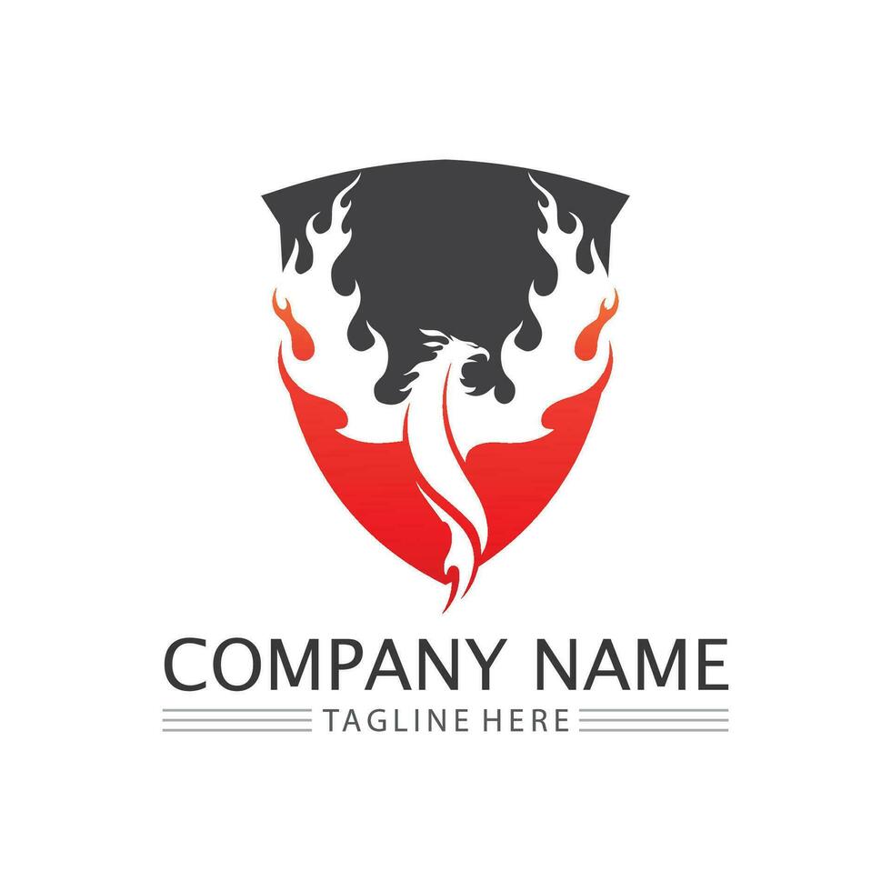 fire flame logo icon vector design template