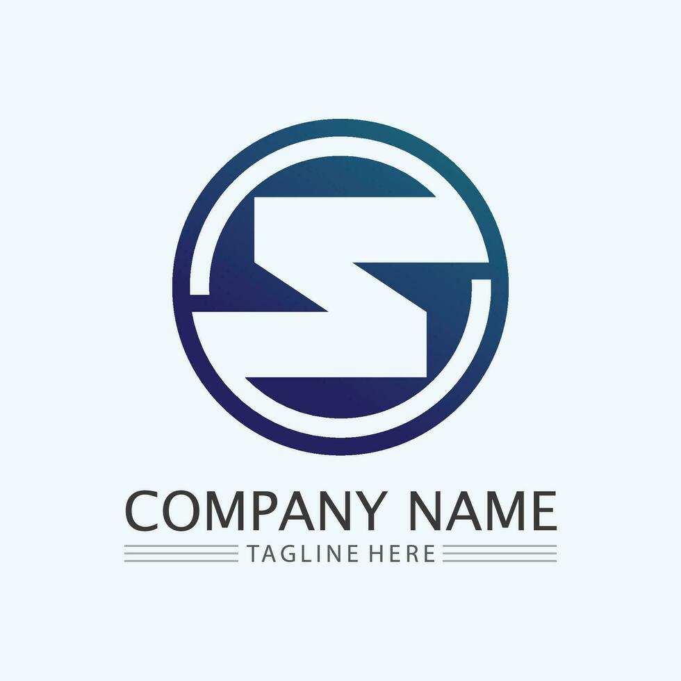 Business corporate letter S logo design vector. vector