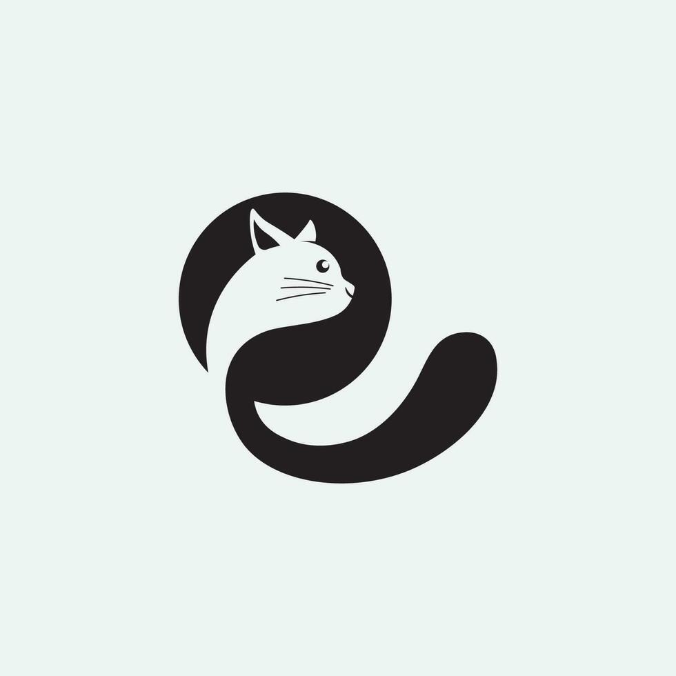 logotipo de gato y vector animal icono huella gatito calico logo perro símbolo dibujos animados carácter signo ilustración garabato diseño