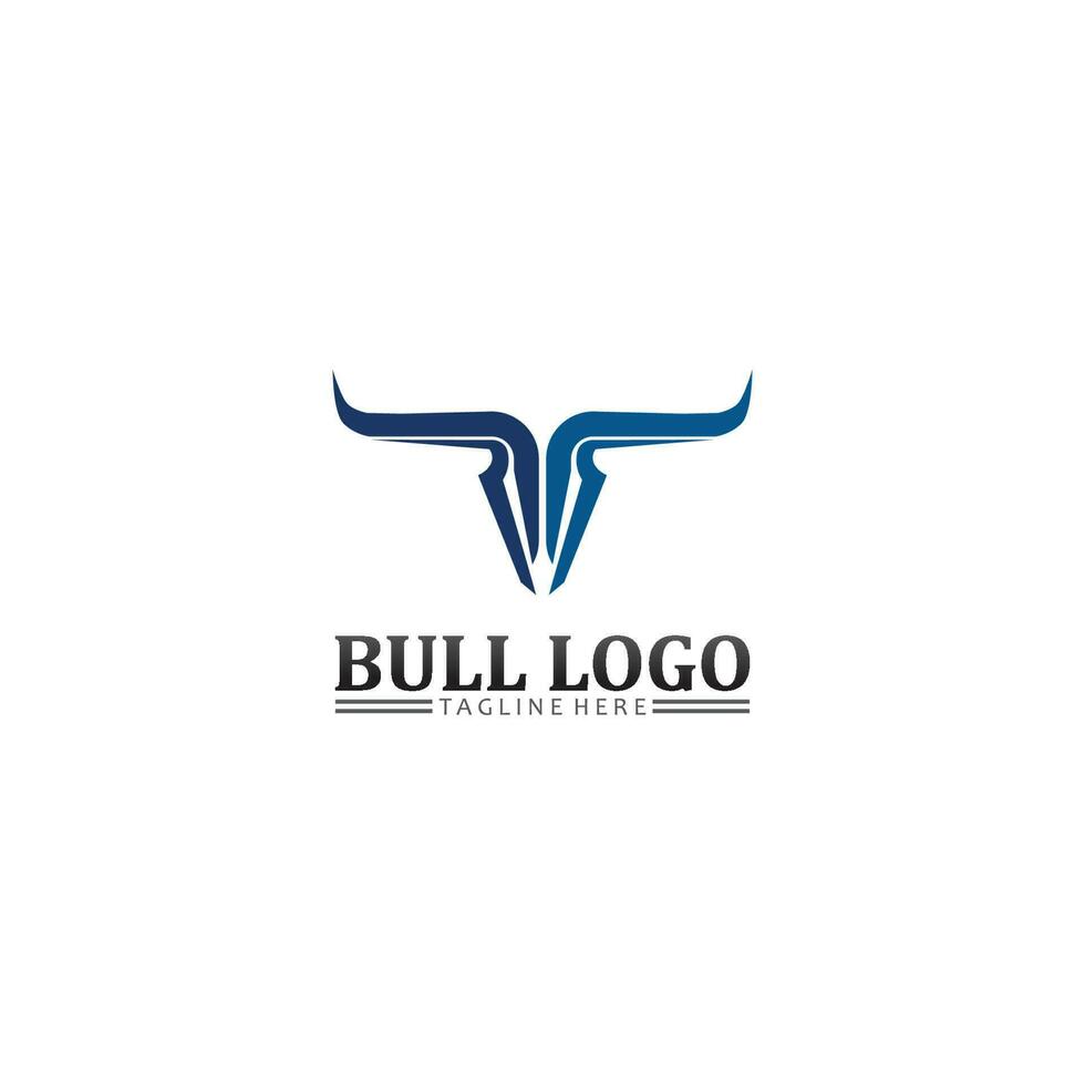 cabeza de búfalo de toro, vaca, vector de diseño de logotipo de mascota animal para búfalo de cuerno deportivo, animal, mamíferos, logotipo de cabeza, salvaje, matador