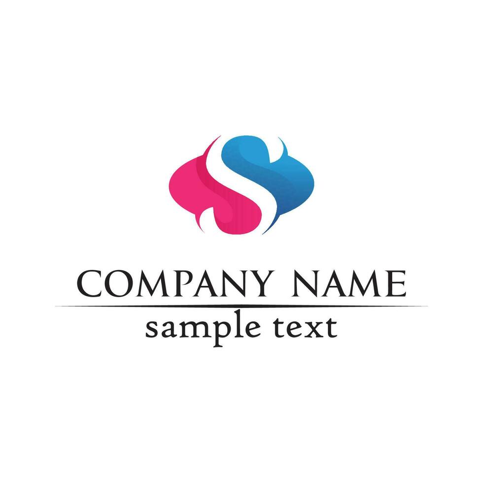 Business corporate letter S logo design vector design