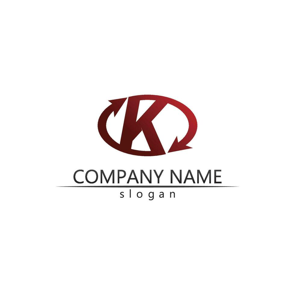 K logo design K letter font Concept Business logo vector and design initial company