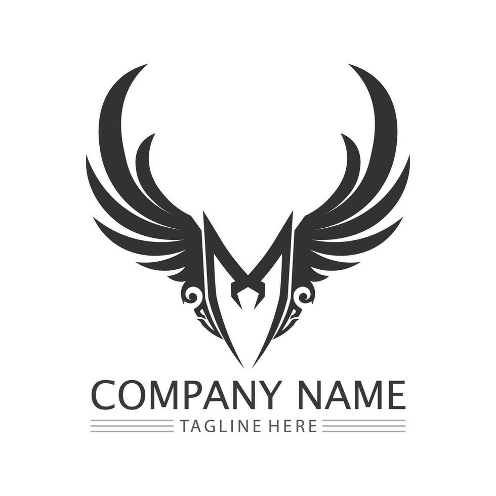 Wings logo vector icon symbol illustration design template