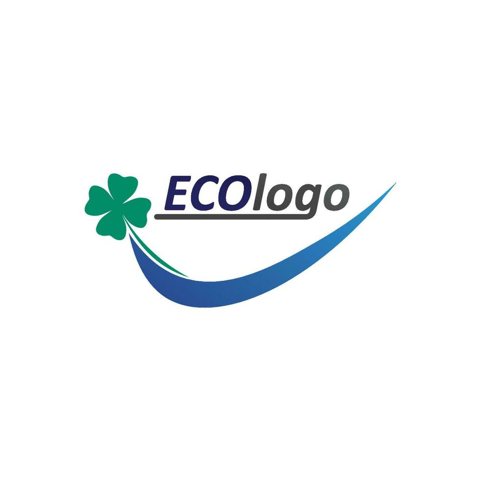 Logos of green Tree leaf ecology vector