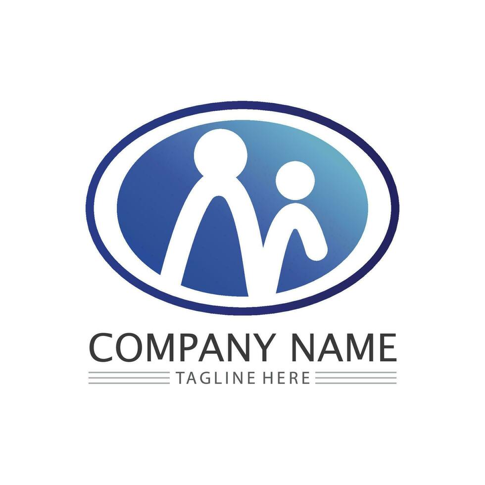 People Icon work group Vector  logo illustration design