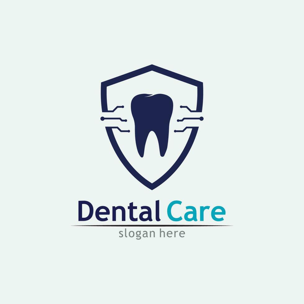 Ilustración de vector de plantilla de logotipo dental