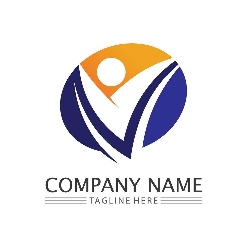 People Icon work group Vector  logo illustration design