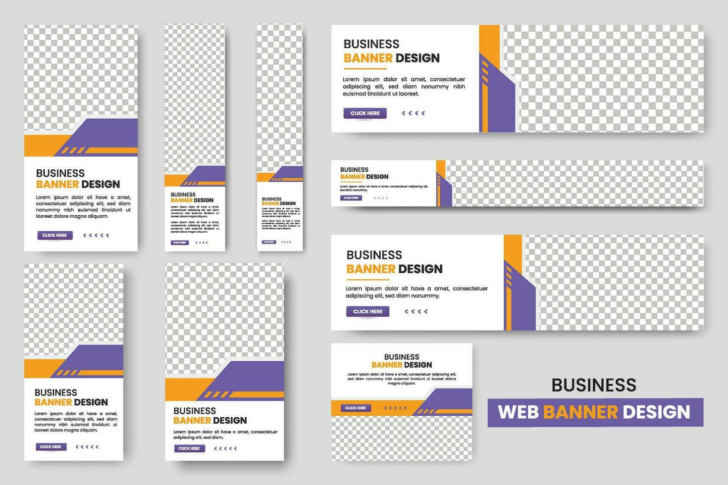 Abstract banner design web banner template Set, Horizontal header web banner, cover header background for website design, Social Media Cover ads banner, flyer  design template vector