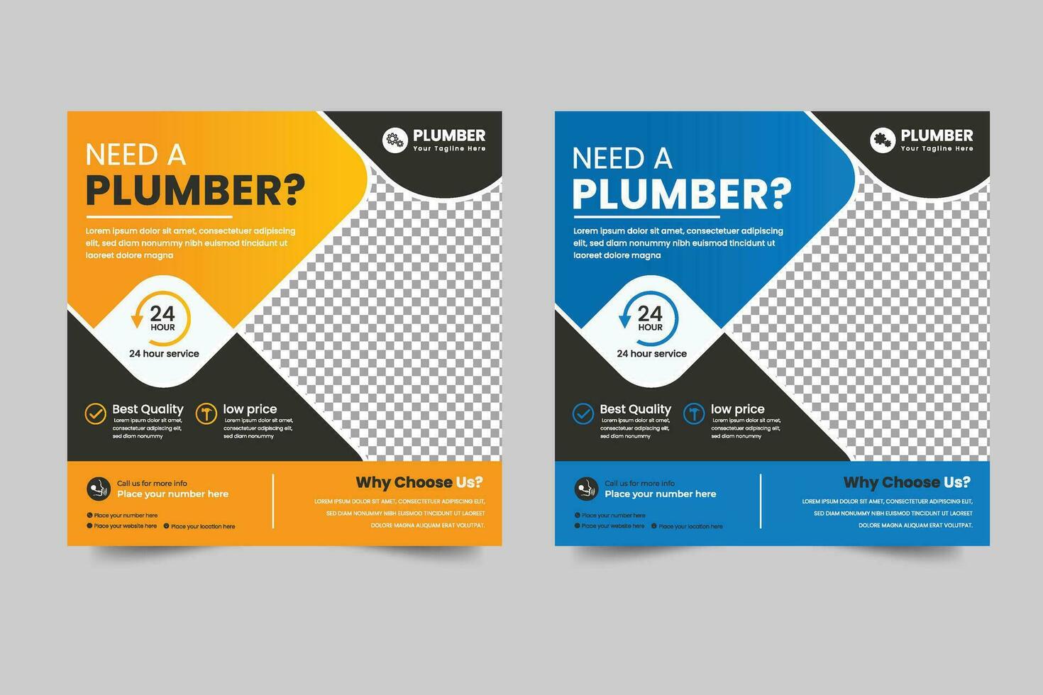 Vector construction and house renovation services social media post and web banner design templateVector construction and house renovation services social media post and web banner design template