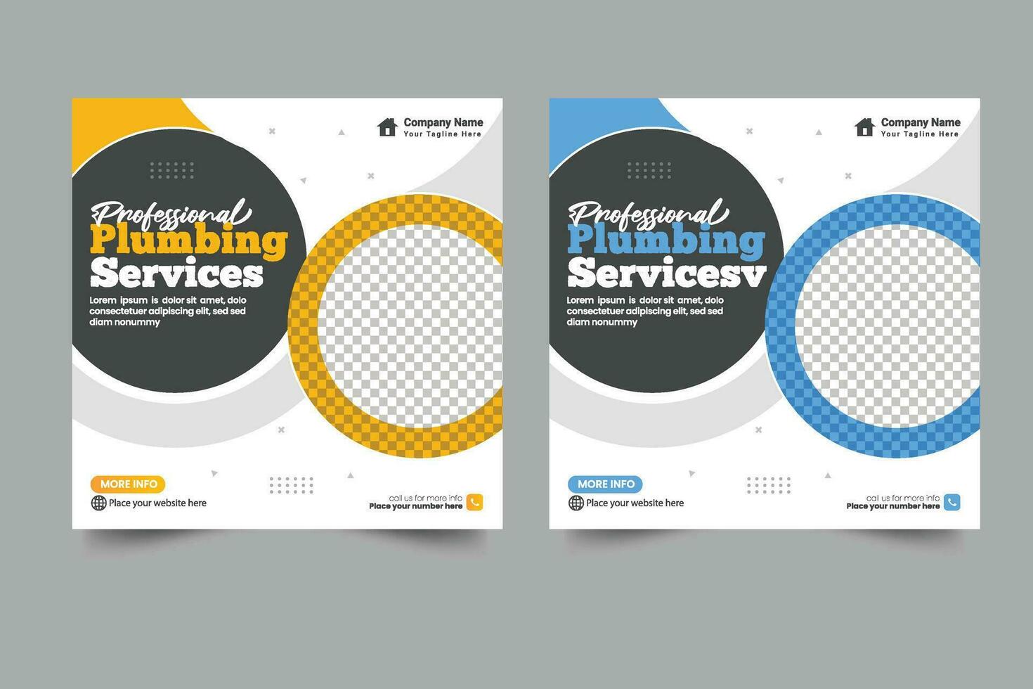 Vector construction and house renovation services social media post and web banner design templateVector construction and house renovation services social media post and web banner design template