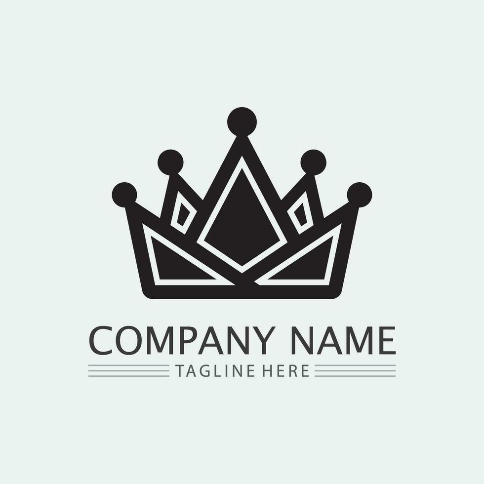 Crown Logo and queen, king logo designTemplate vector illustration