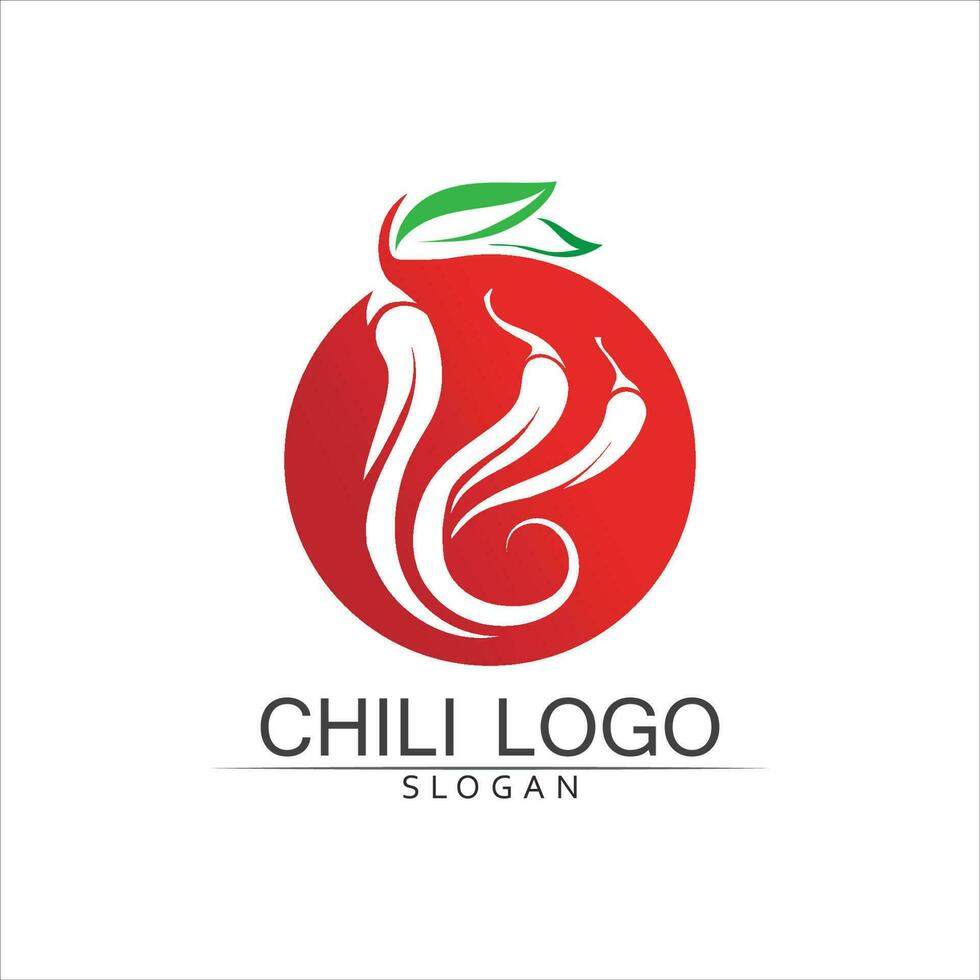 Red hot natural chili icon vector Illustration