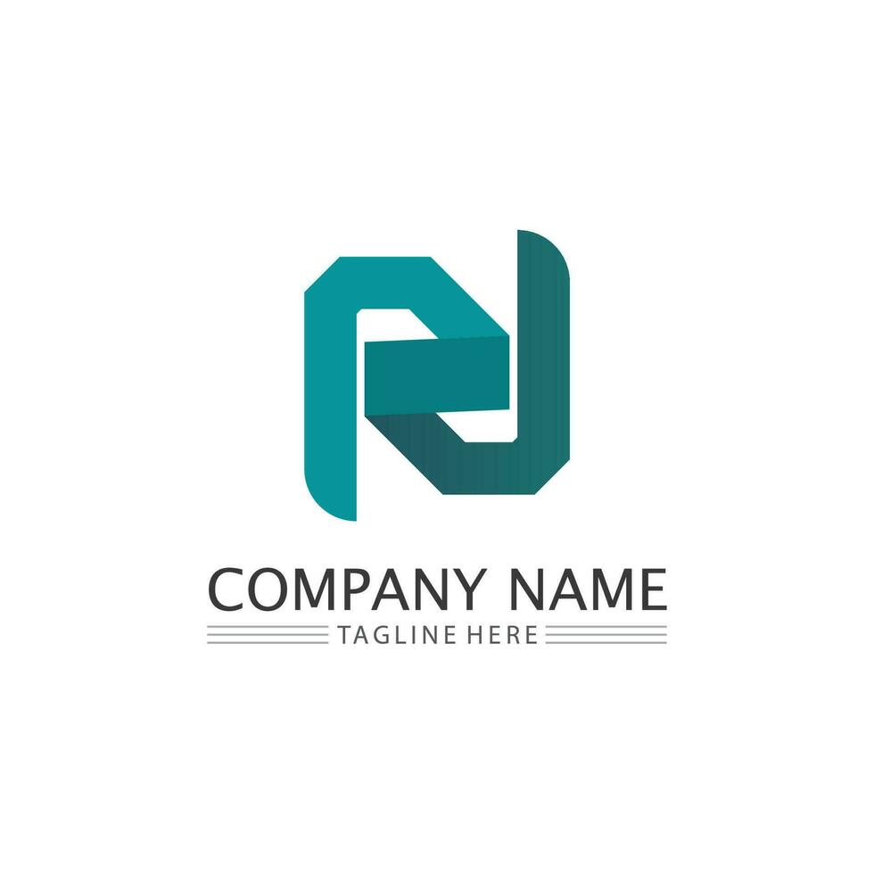 N Letter Logo Template vector