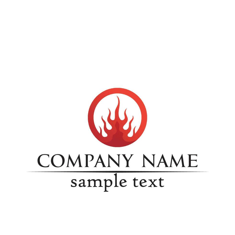 Fire flame nature logo and symbols icons template vector