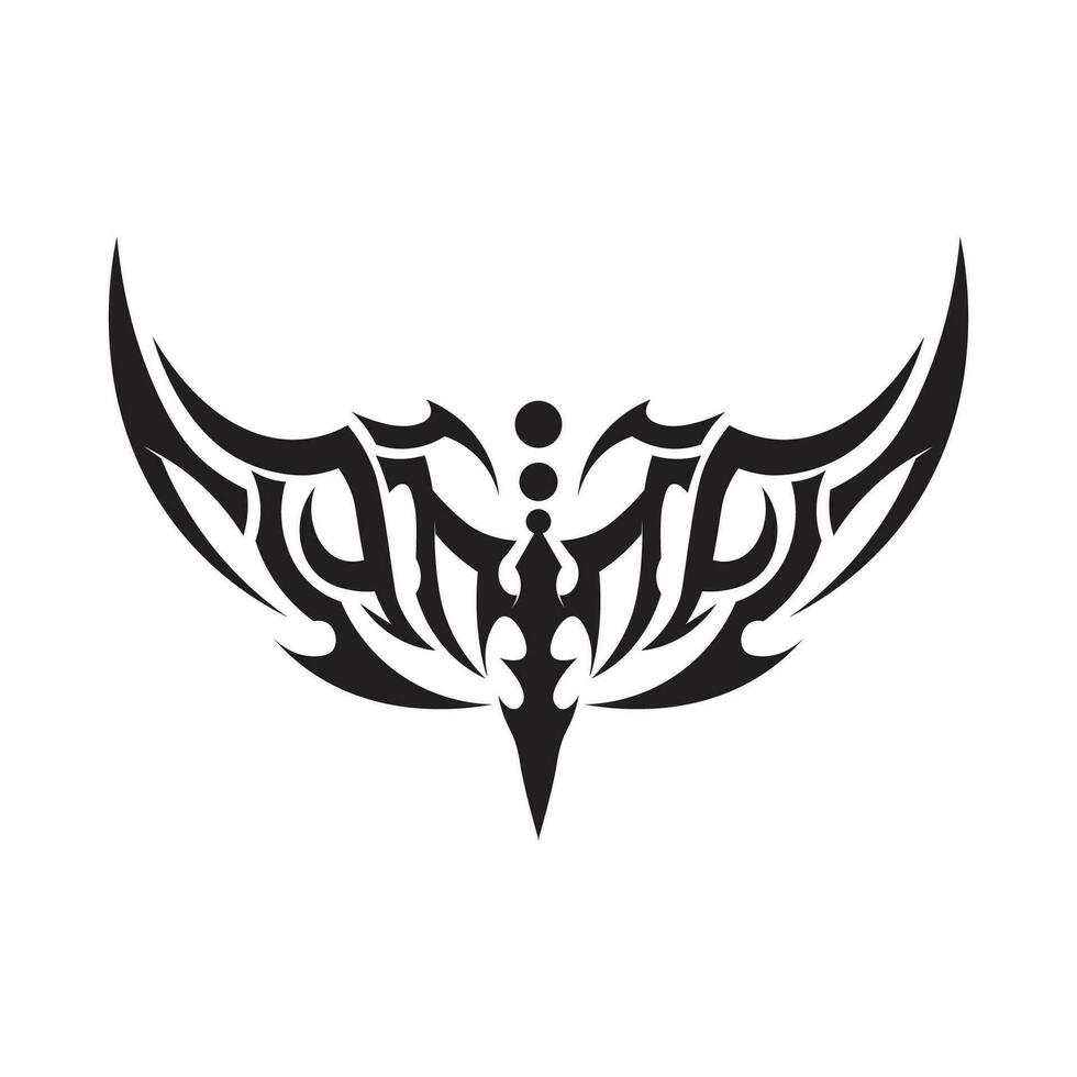 icono de diseño de logotipo vectorial tribal negro y signo tribal vector