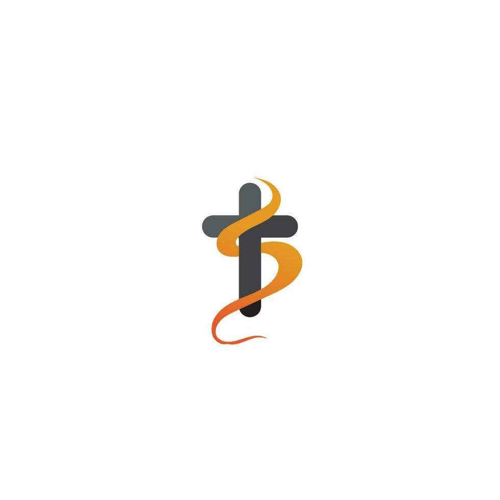 Cross and christ logo and vector