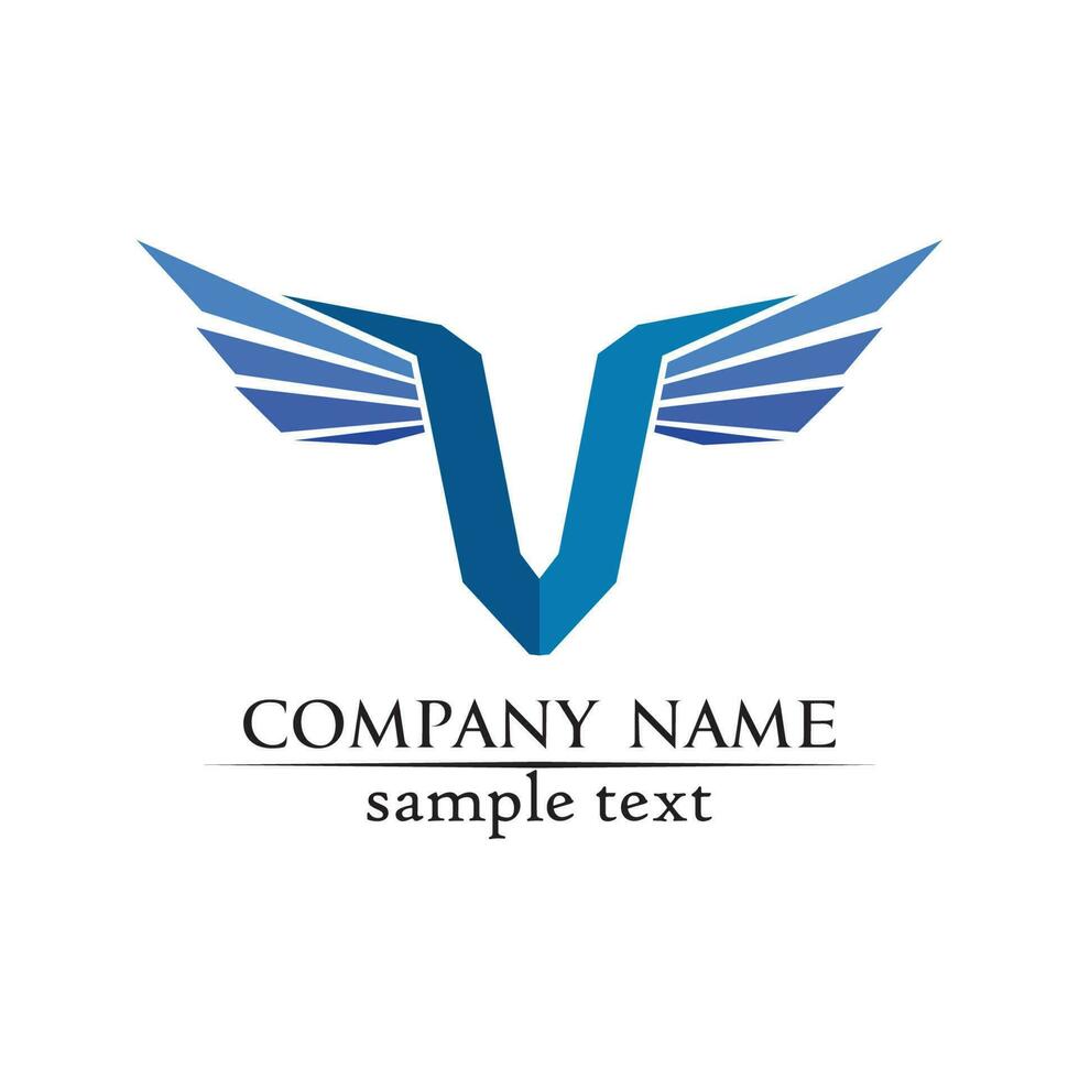 V letters business logo and symbols template vector