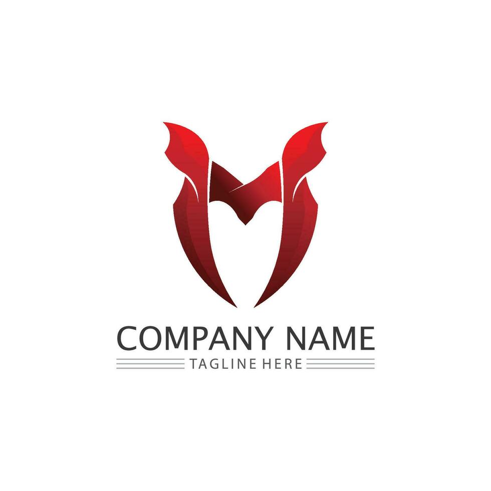 M Letter Logo Template vector