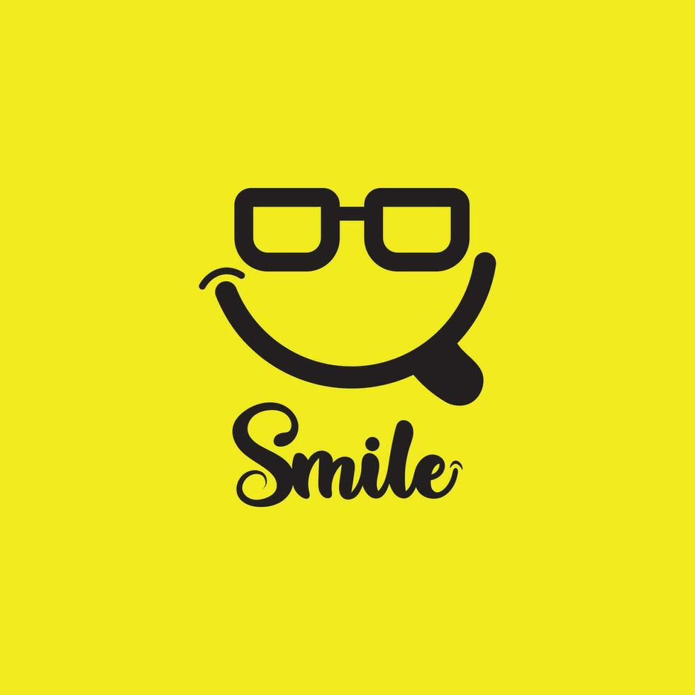 icono de sonrisa, sonrisa, diseño de logotipo vectorial, emoticonos felices, diseño divertido y felicidad de emoji vectorial vector