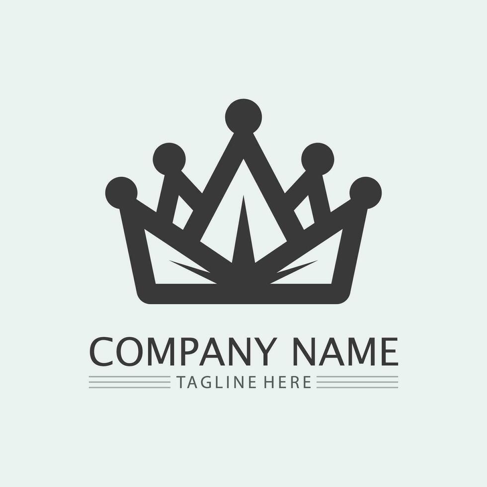 Crown Logo and queen, king logo designTemplate vector illustration