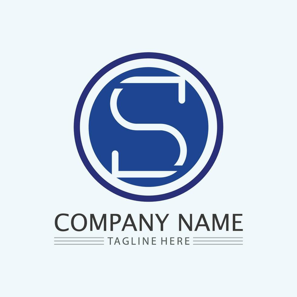 Business corporate letter S logo design vector. vector