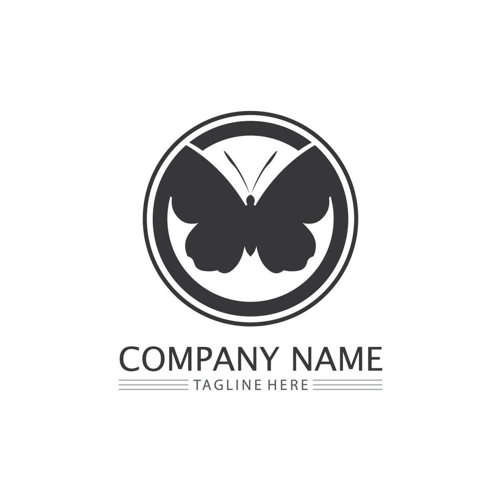 Vector Butterfly conceptual simple, colorful icon. Logo. Vector illustration