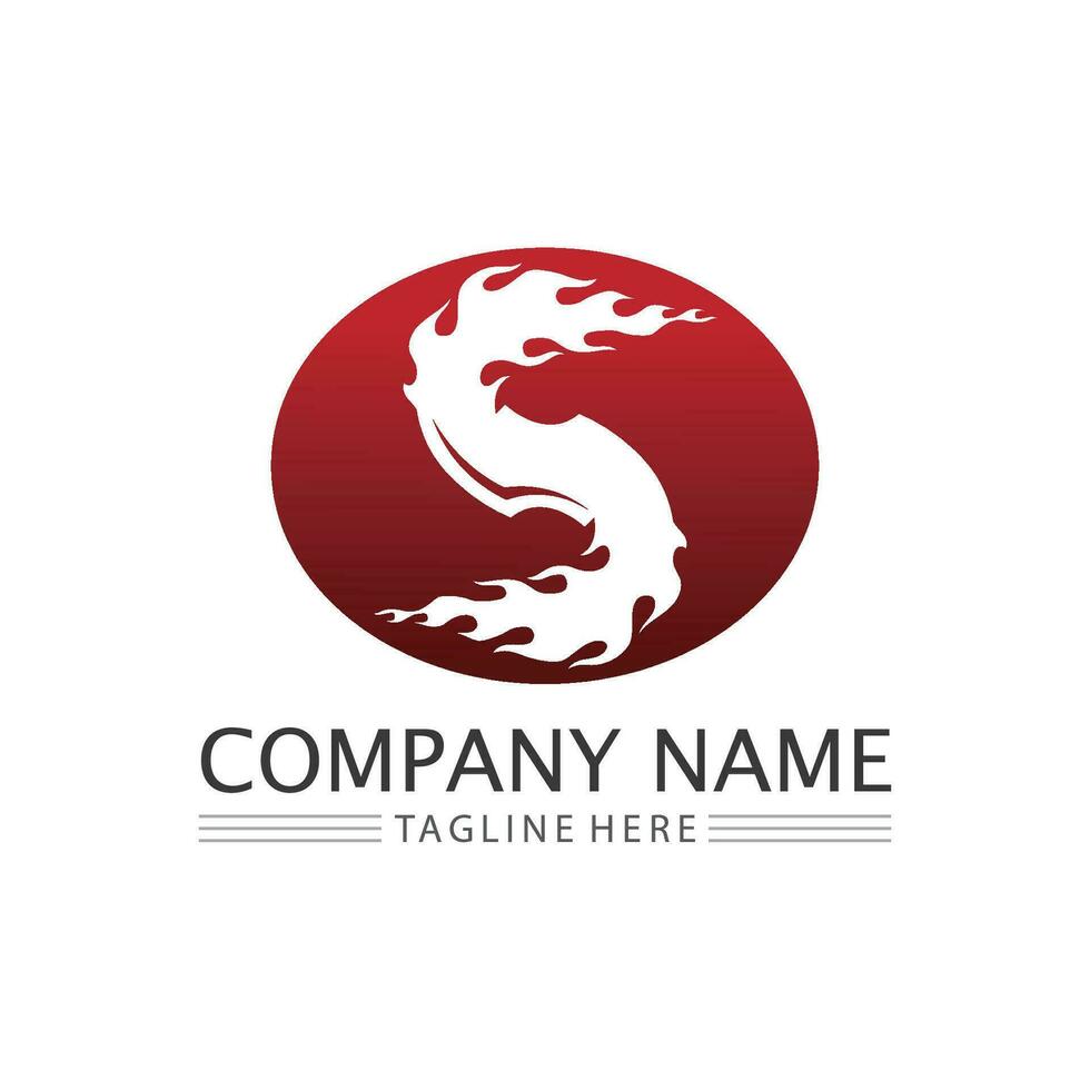 fire flame logo icon vector design template