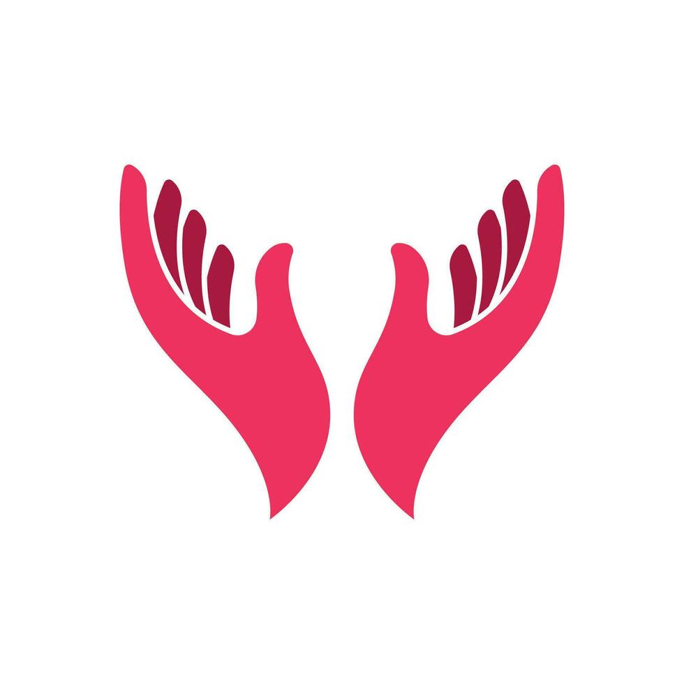 Hands logo concept isolated on white background vector