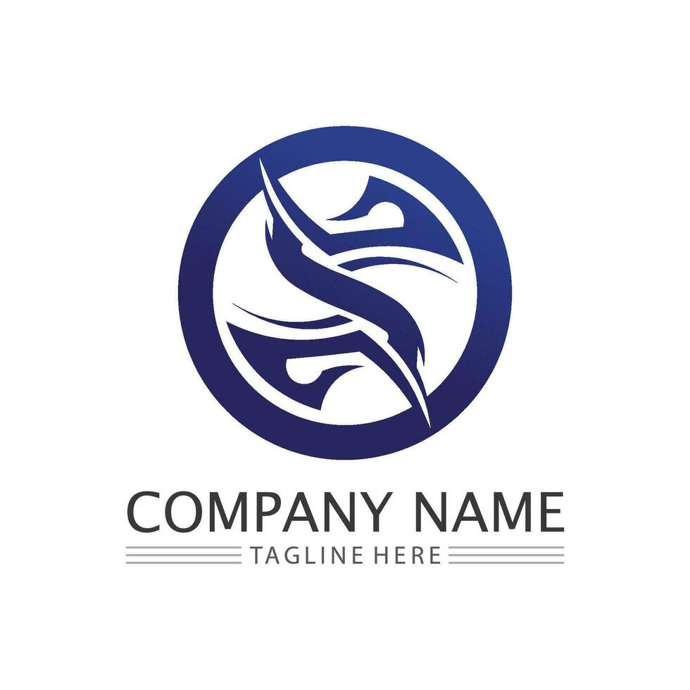 S letter and S logo Business corporate S font logo vector