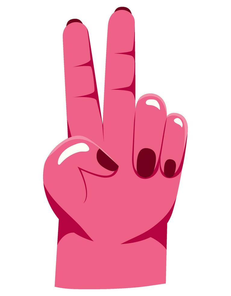 pink peace symbol over white vector