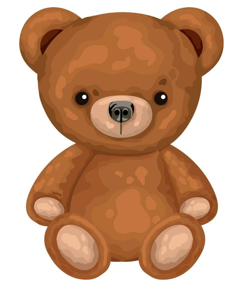 cute teddy design over white vector