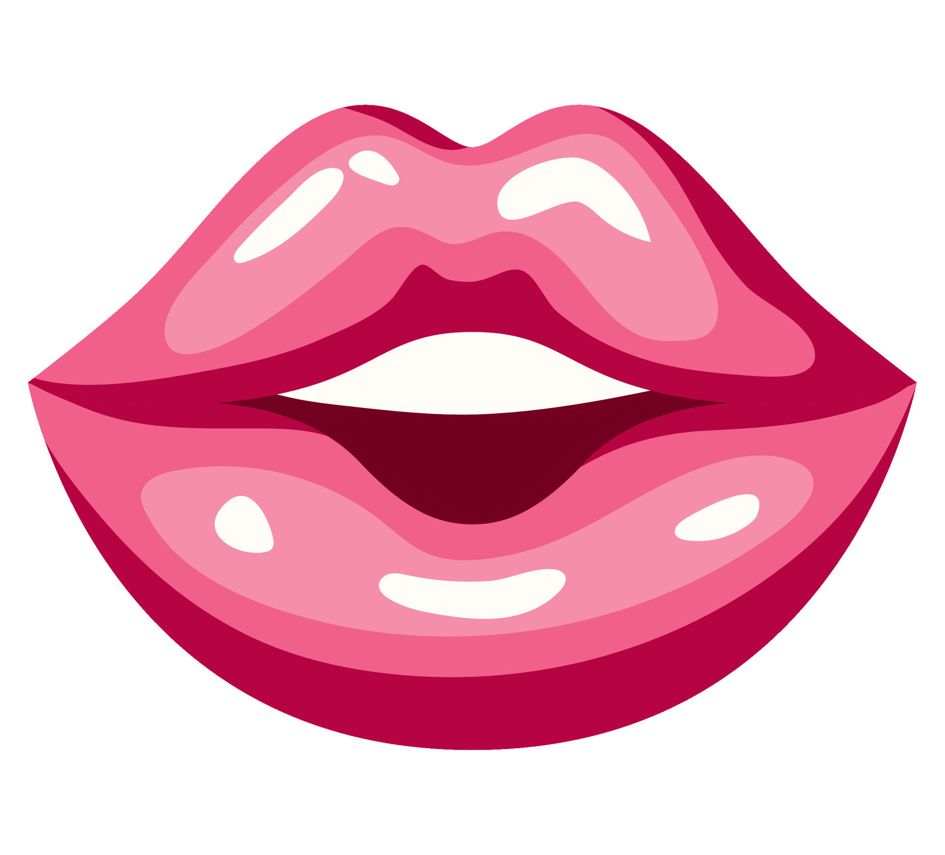 pink lips design over white 24719274 Vector Art at Vecteezy