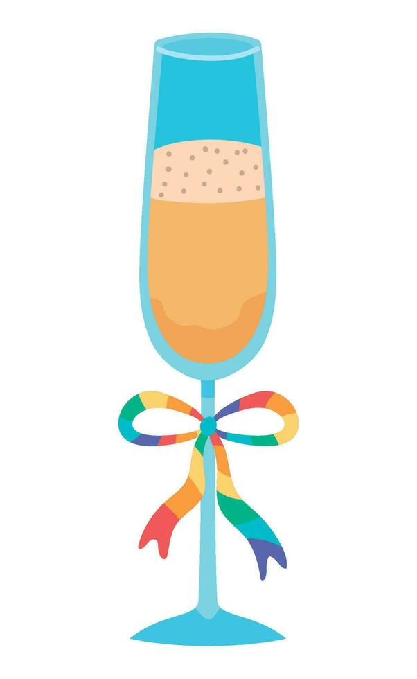 champagne glasses design over white vector