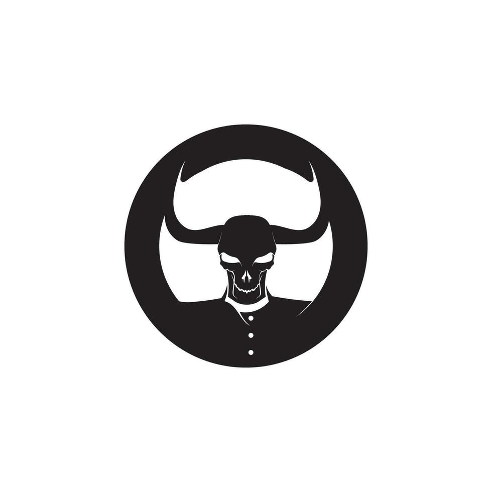 Crossbones death skull, danger or poison flat icon for apps and websites vector