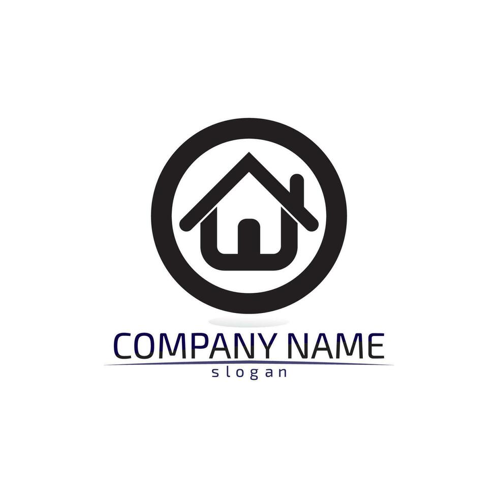Real estate and home buildings logo icons template vector