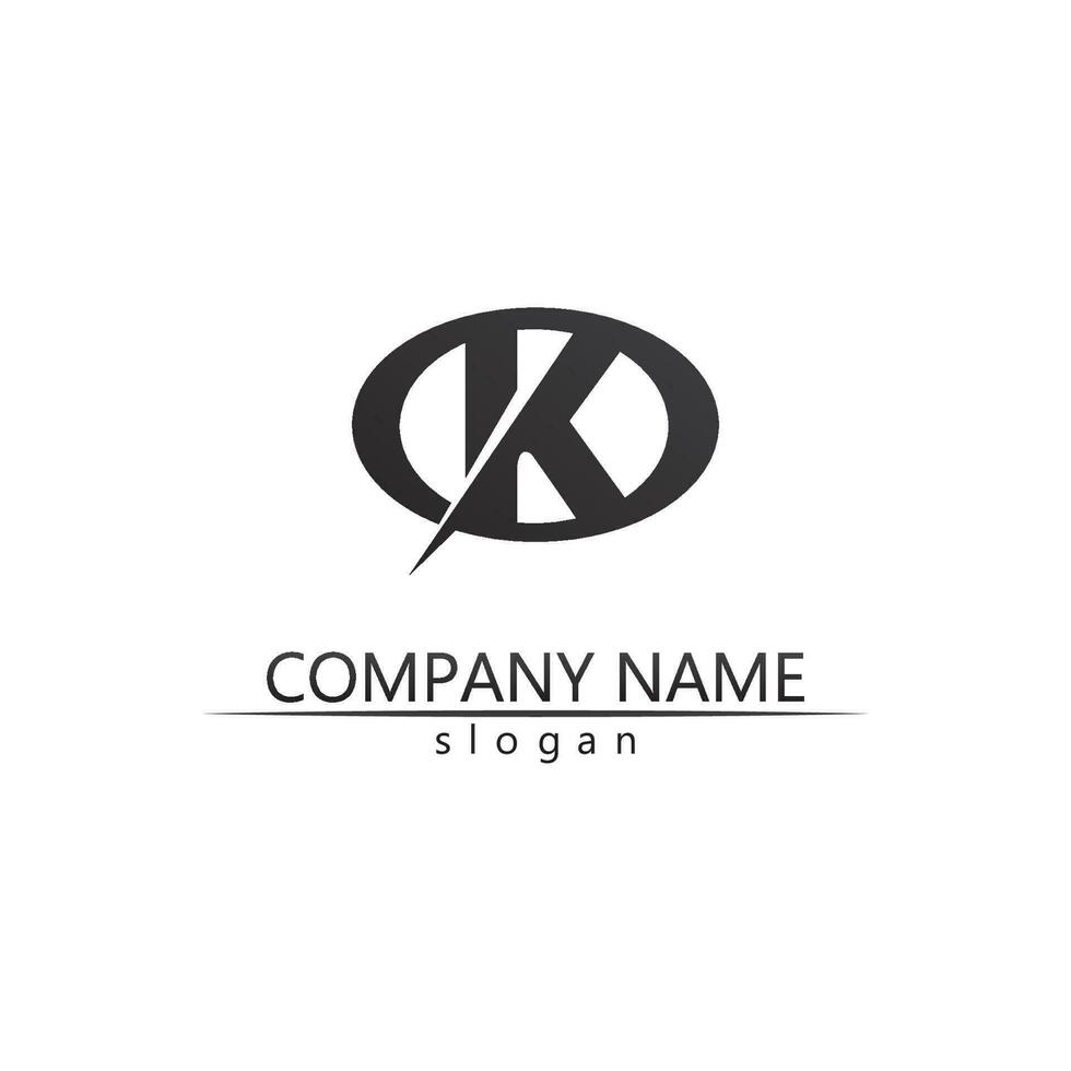K logo design K letter font Concept Business logo vector and design initial company