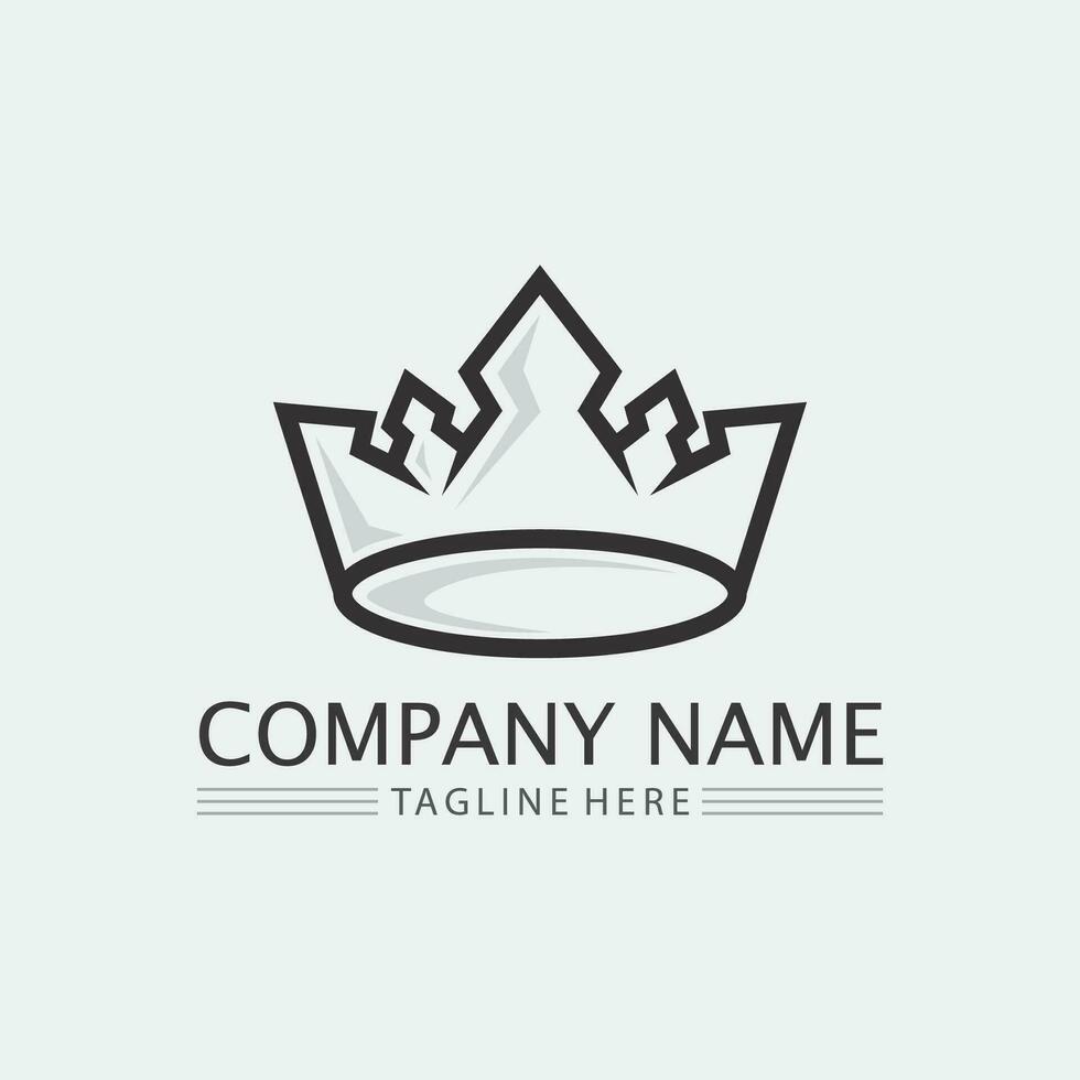 Crown Logo and queen, king logo designTemplate vector illustration