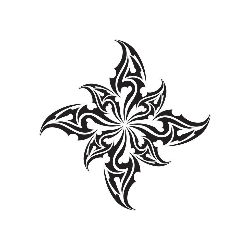 Diseño de ilustración de vector de icono de tatuaje étnico tribal