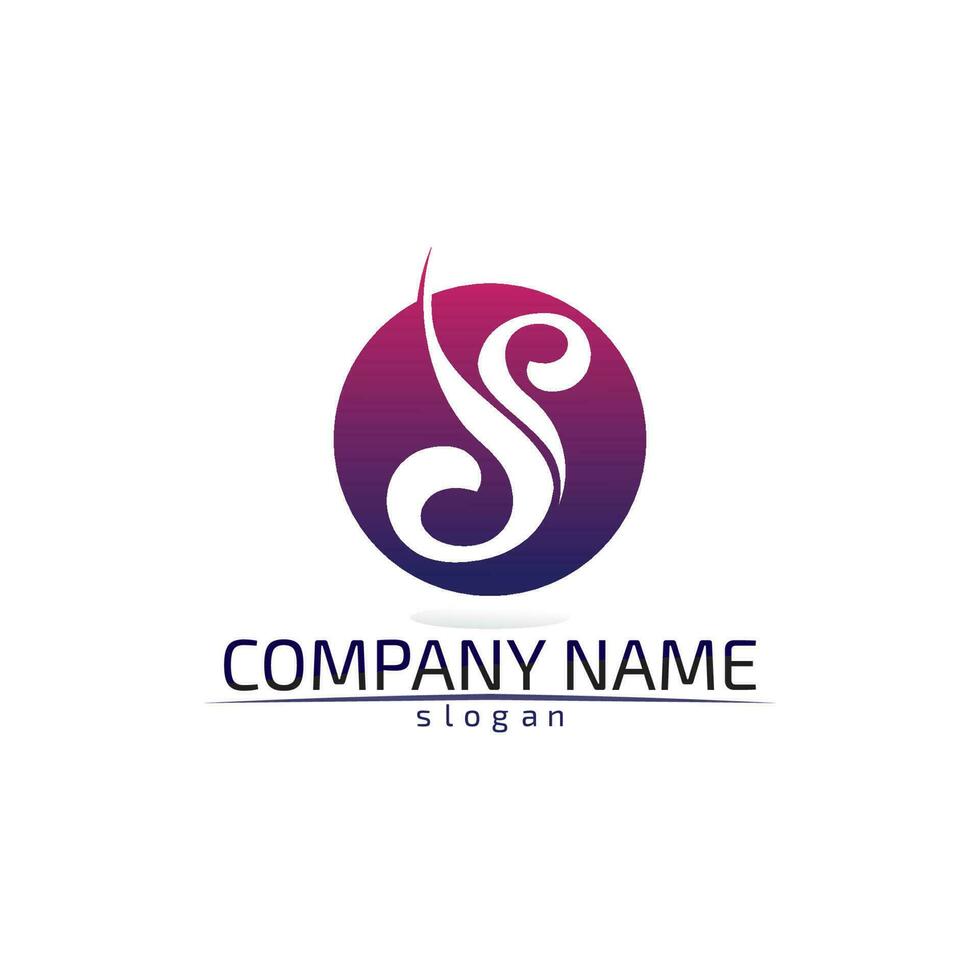 diseño de vector de diseño de logotipo de letra s corporativa empresarial