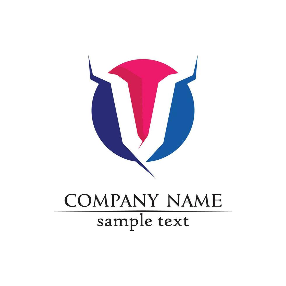 V letters business logo and symbols template vector