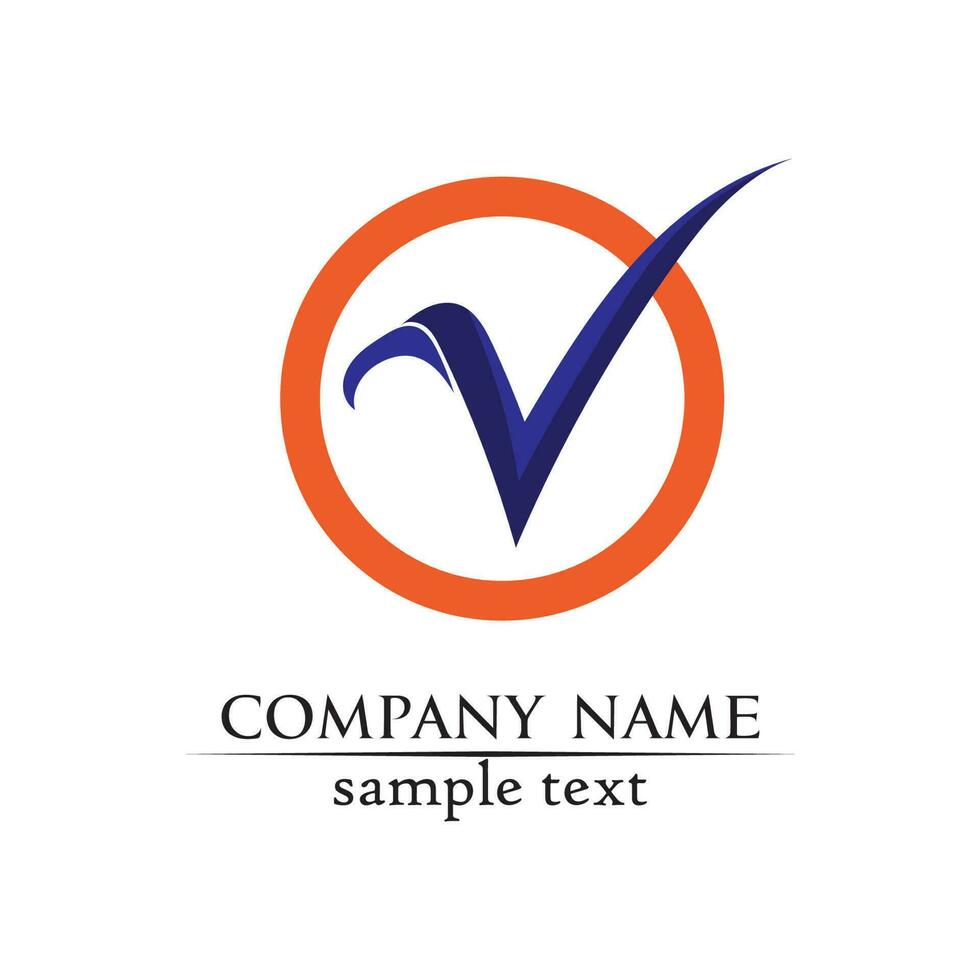 V letters business logo and symbols template vector