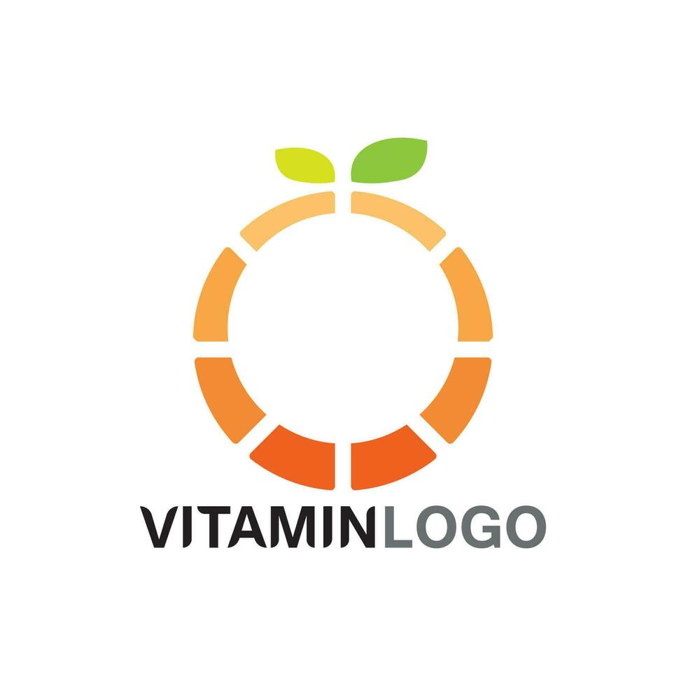 vitamin c logo vector design vector icon health nutrition