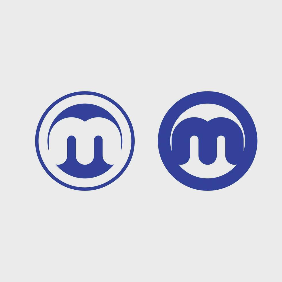 M letter an M font logo design vector identity icon sign
