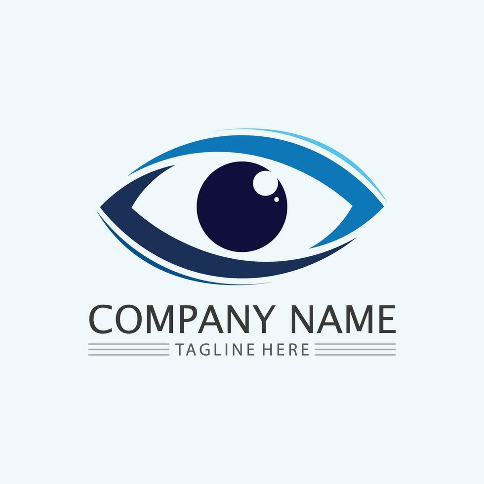 Eye and vision design Care vector logo icon