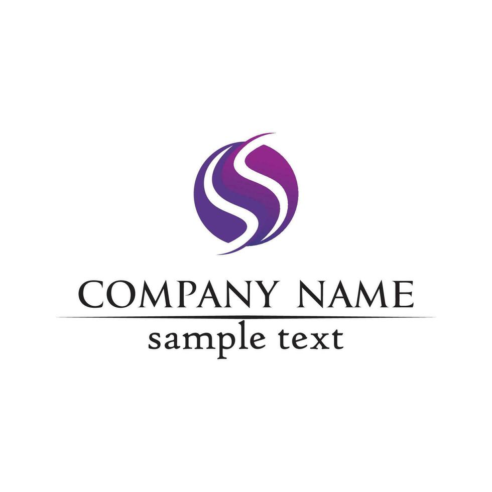 diseño de vector de diseño de logotipo de letra s corporativa empresarial