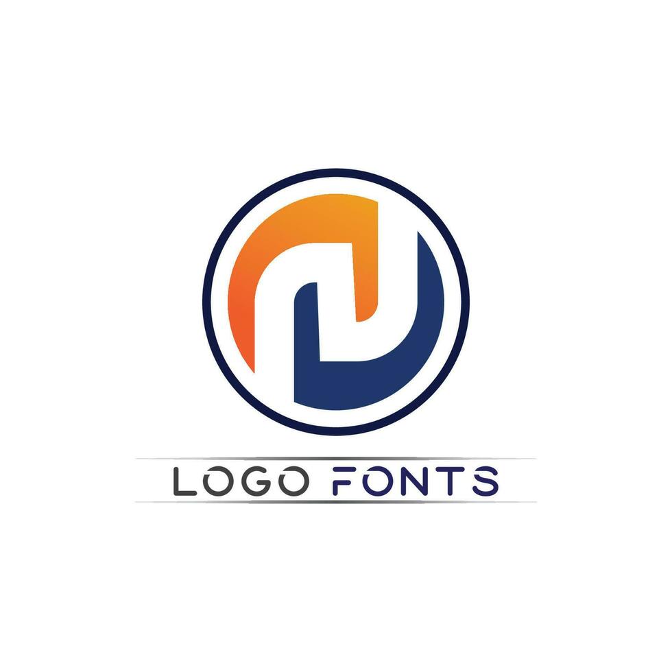 N Letter Logo Template vector
