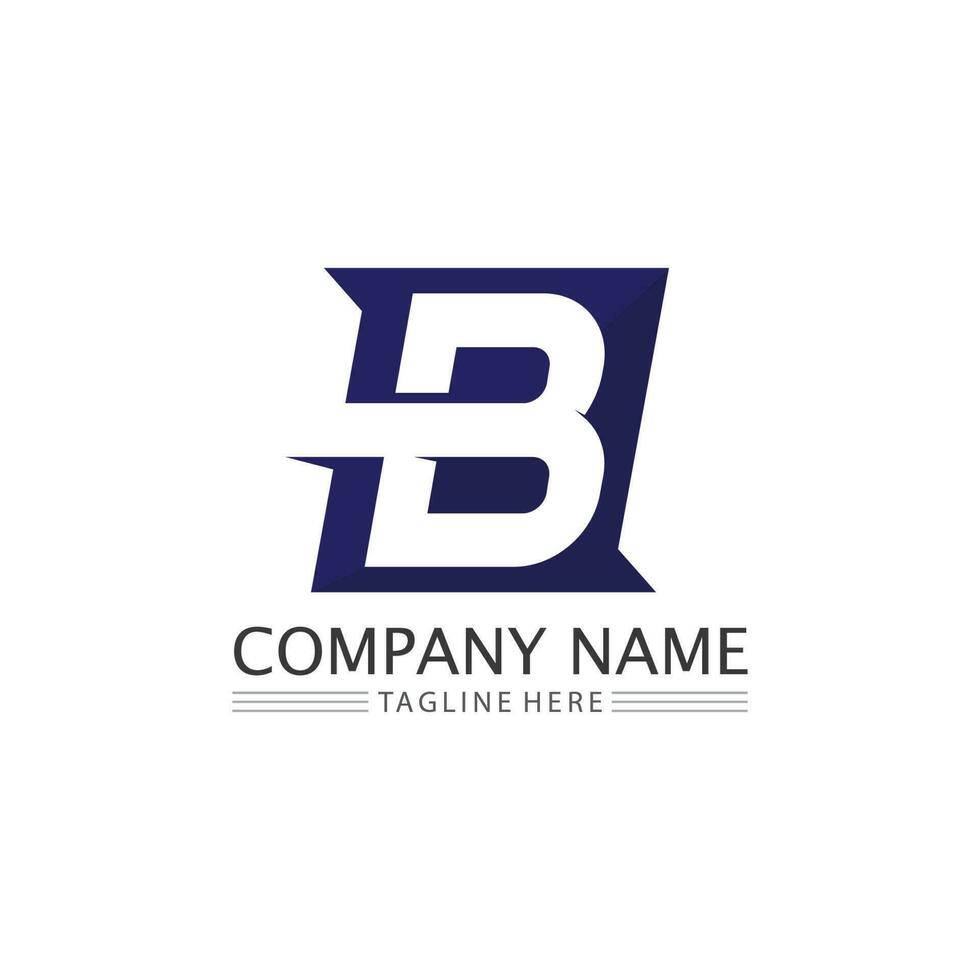 diseño del logotipo de la letra b con un concepto moderno. icono letra b vector ilustración plantilla