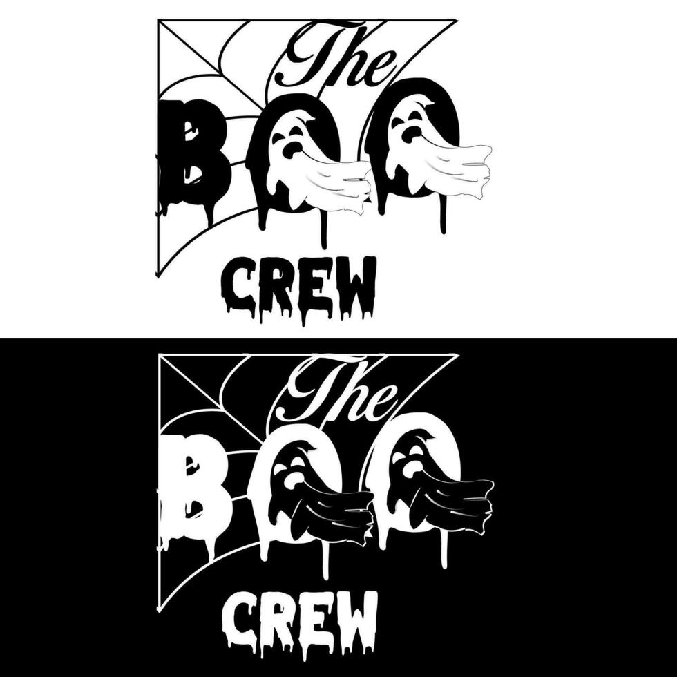 Halloween T shirt Design The Boo Crew vector